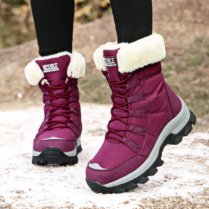 Women’s Plush Waterproof Snow Boots in 2 Colors - Wazzi's Wear