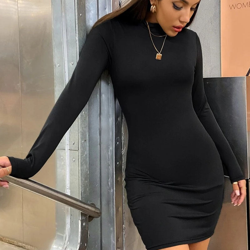 European And American Short Skirt Fall New Outdoor Sexy Dress Women