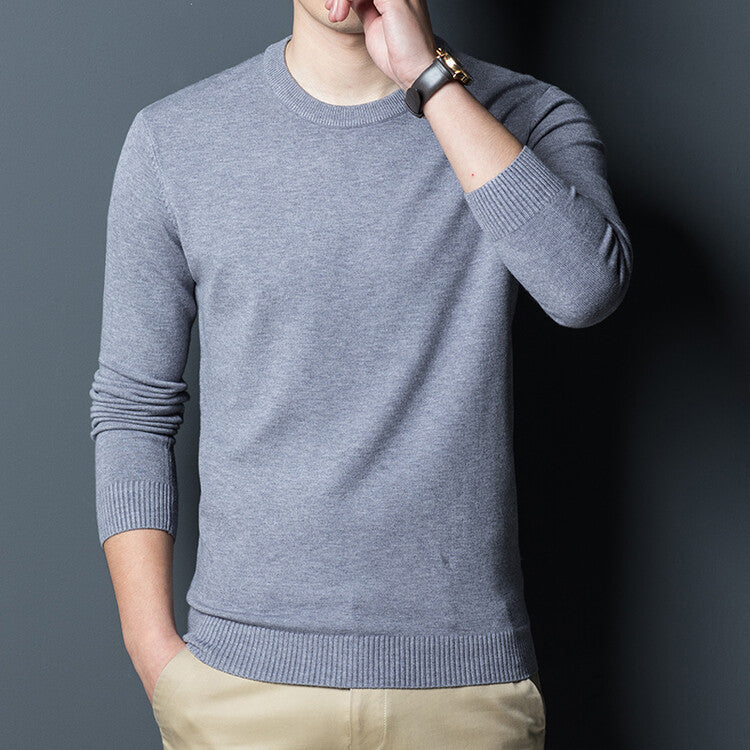 Men's Round Neck Thin Knitted Sweater