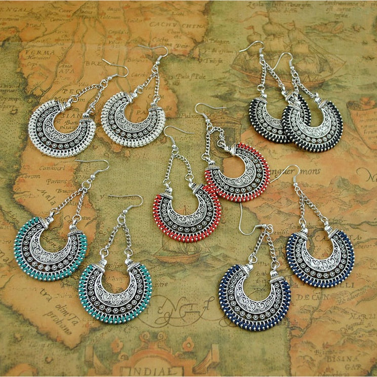 Women’s Bohemian Vintage Earrings in 5 Colors - Wazzi's Wear