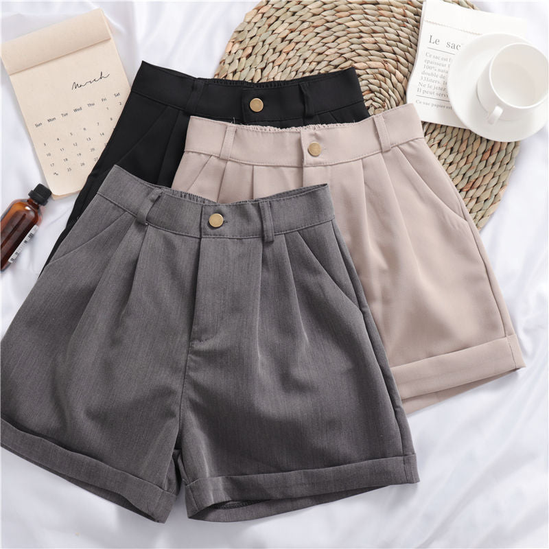 Women’s Solid Color Wide Leg Casual Shorts in 3 Colors S-XL - Wazzi's Wear