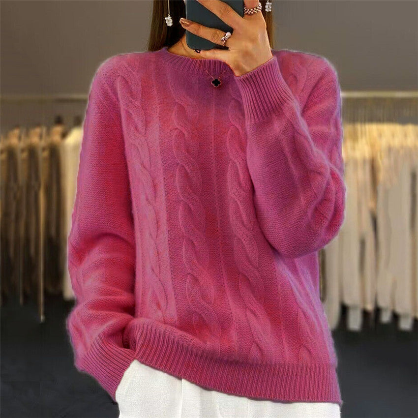 Women’s Cable-Knit Long Sleeve Sweater