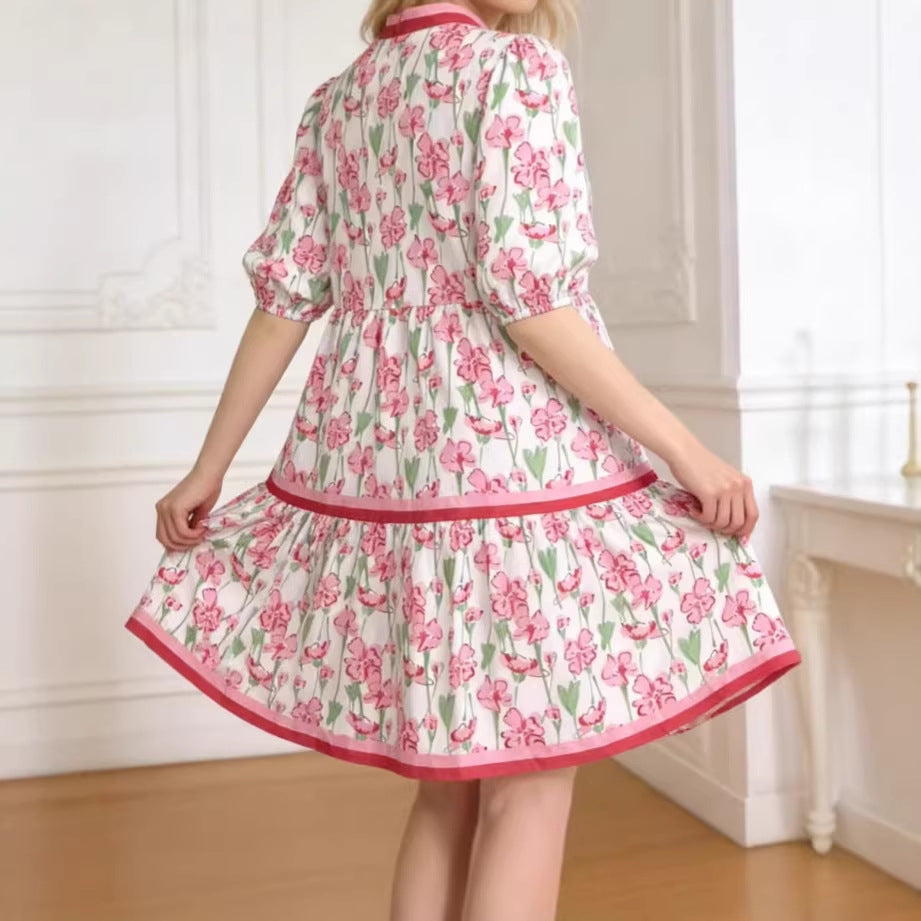 Fashionable Casual Long Loose-fit Retro Princess Dress