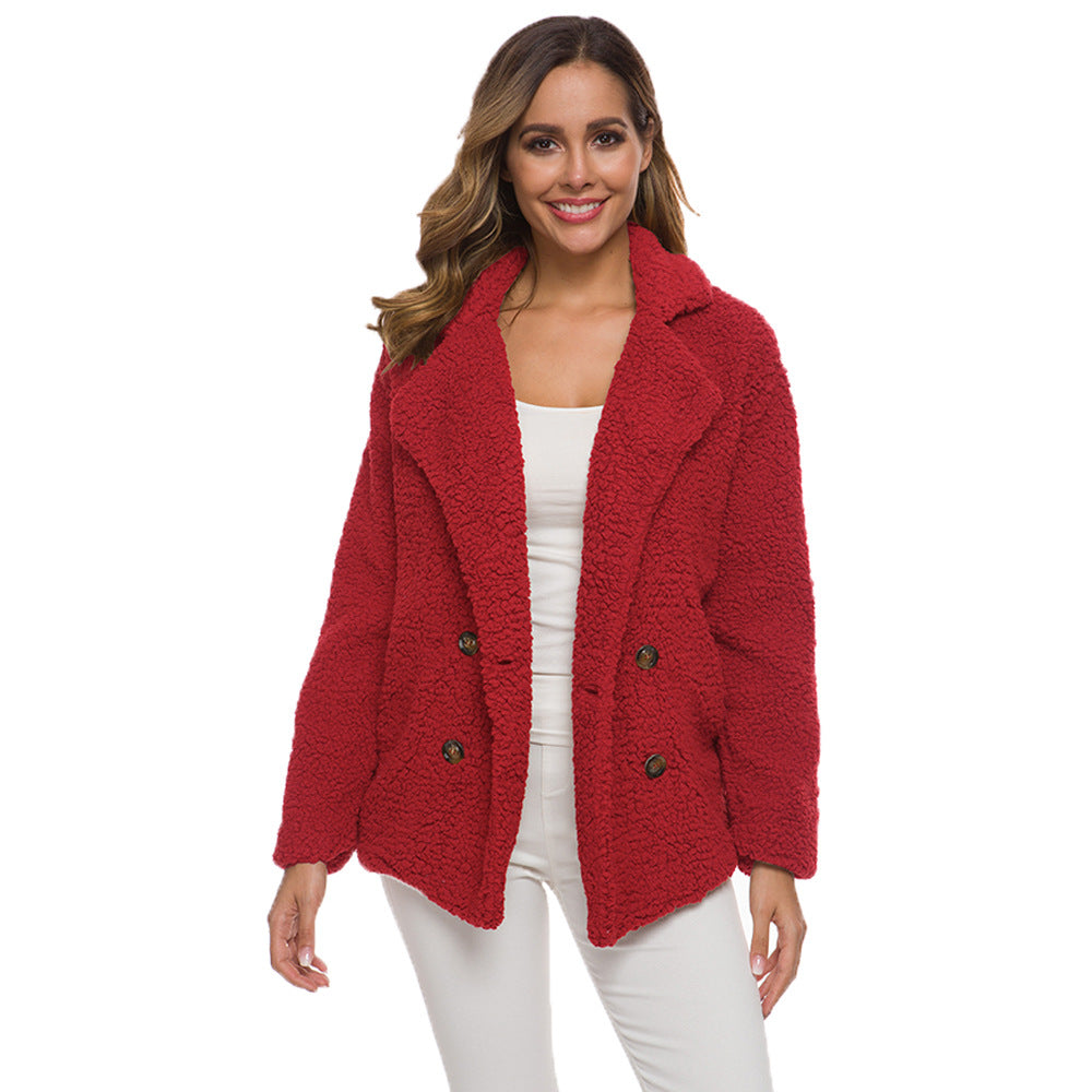 Women’s Fleece Sweater Jacket in 12 Colors S-5XL - Wazzi's Wear