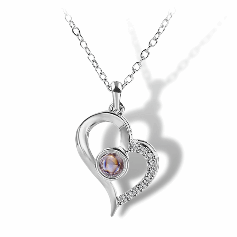 Adjustable Heart Necklace in Silver or Rose Gold - Wazzi's Wear