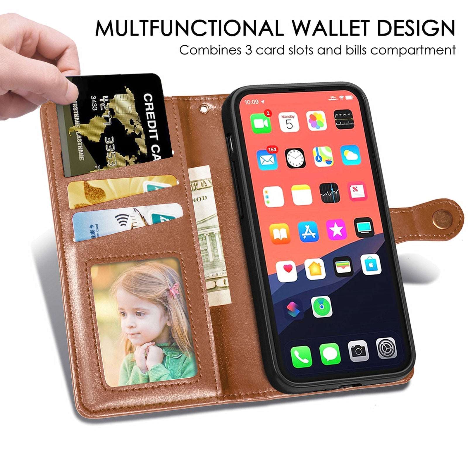 iPhone and Credit Card Wallet in 5 Colors - Wazzi's Wear