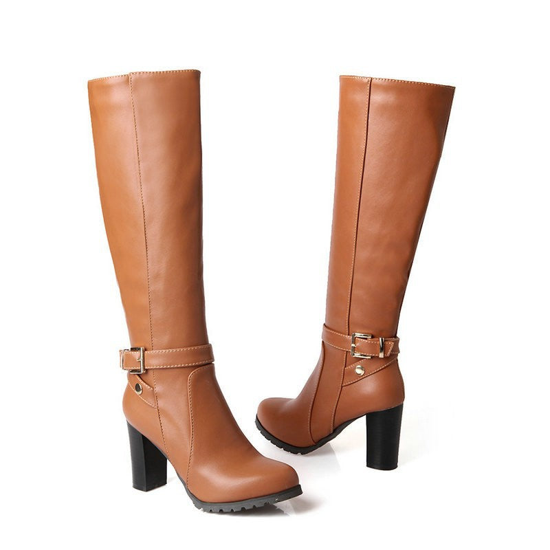 Women’s Block Heel Knee High Boots