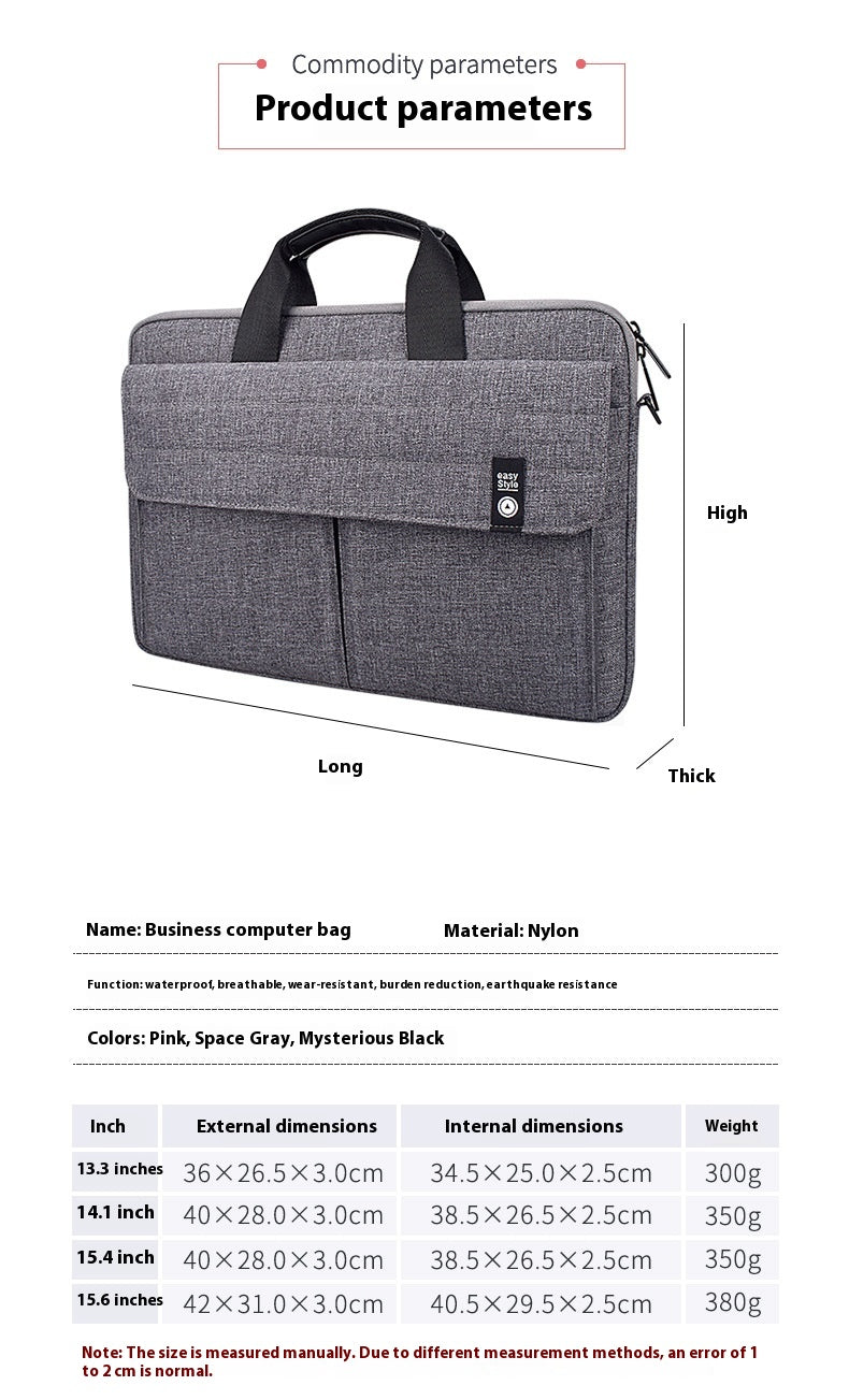 Multi-Compartment Men’s Briefcase Laptop Bag