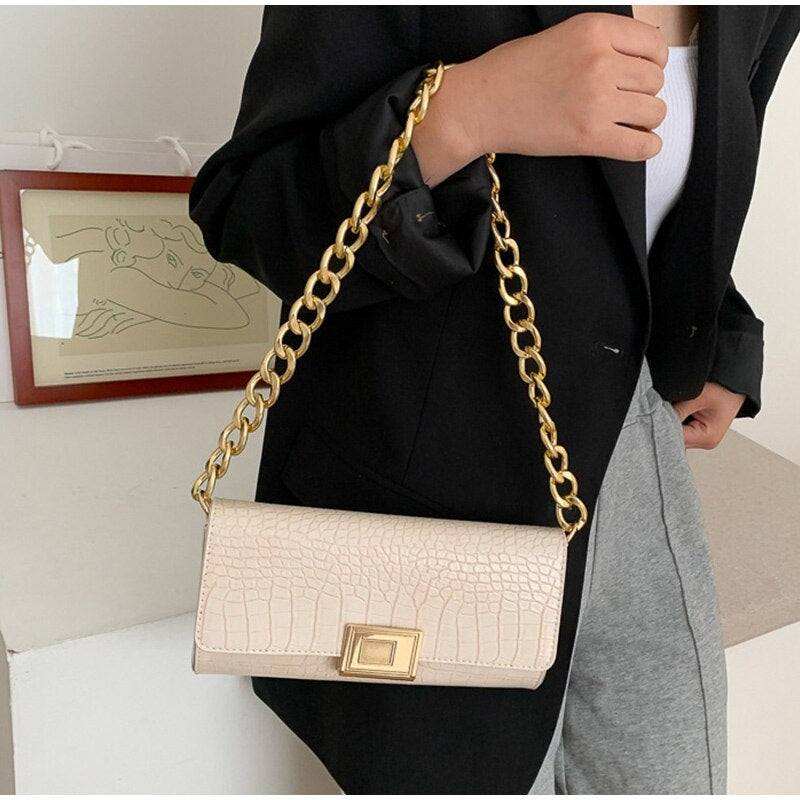 Women’s Small Shoulder Bag with Chain Strap