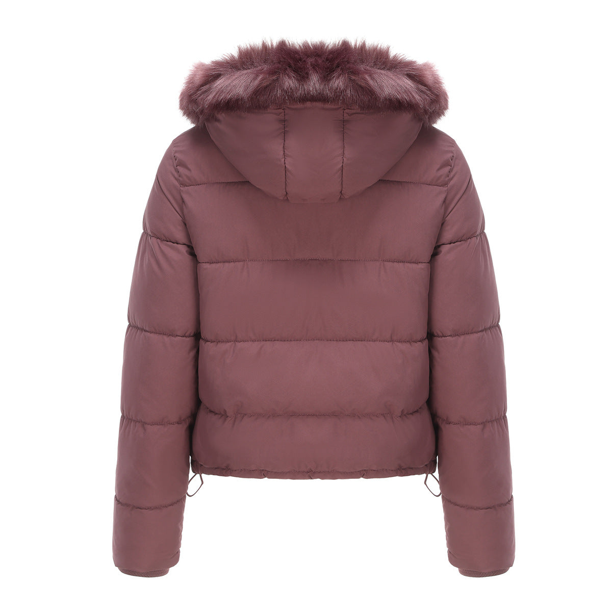 Women’s Bubble Jacket with Detachable Hood and Pockets