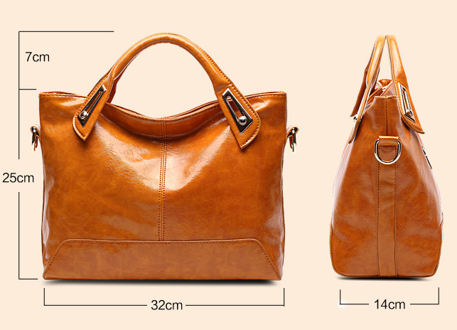 Women’s Leather Handbag with Adjustable Shoulder Strap