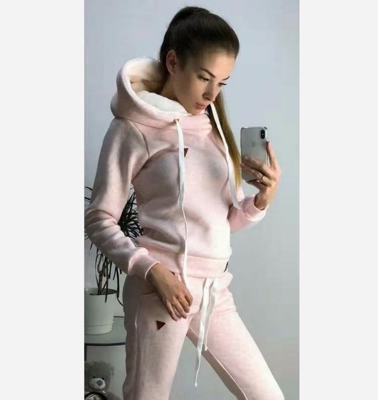 Women’s Solid Colour Fleece-Lined Sweatsuit