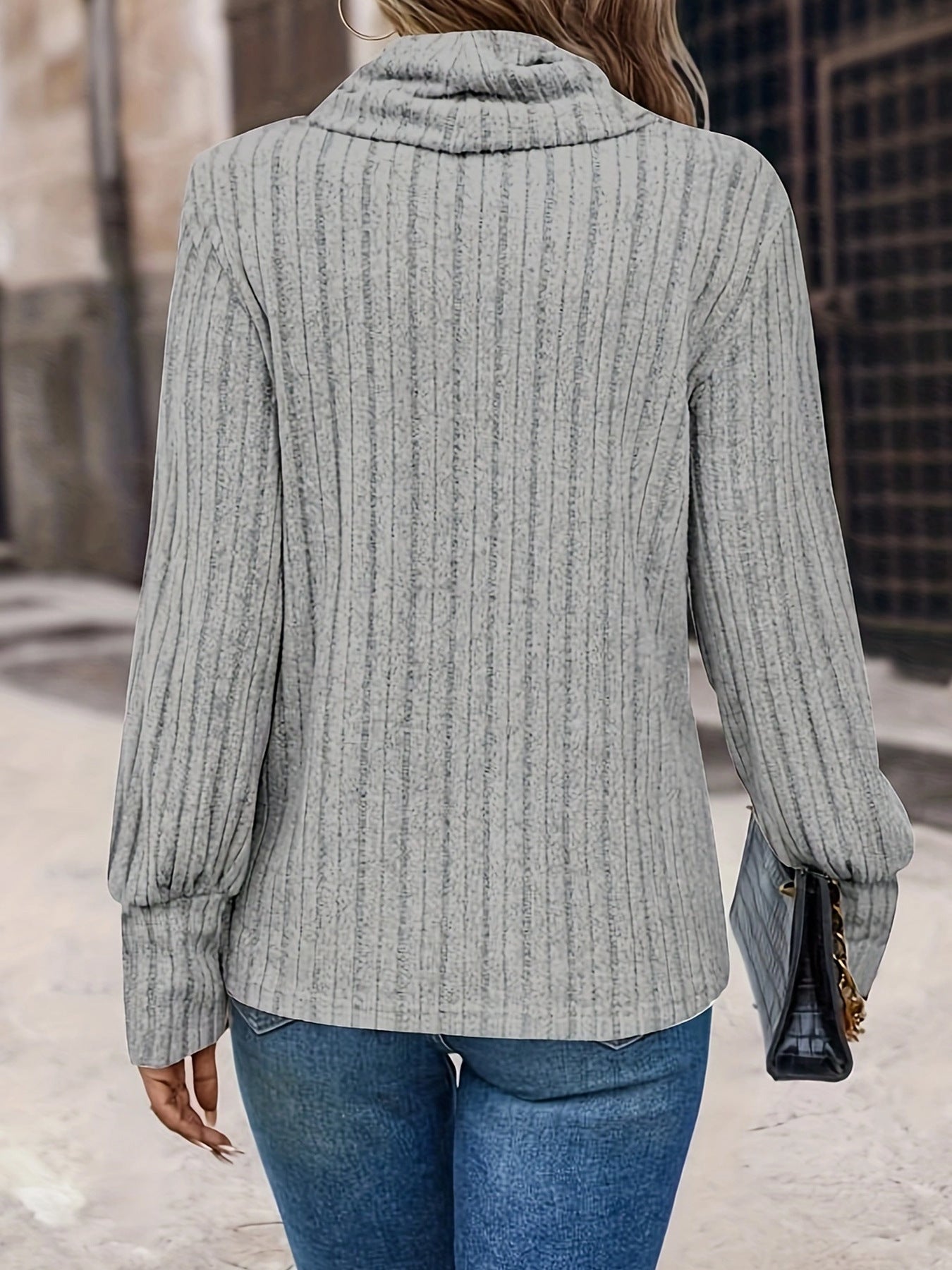 Women’s Cowl Neck Long Sleeve Shirt