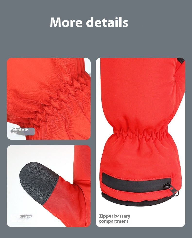 Thermal Windproof and Waterproof Heated Mittens