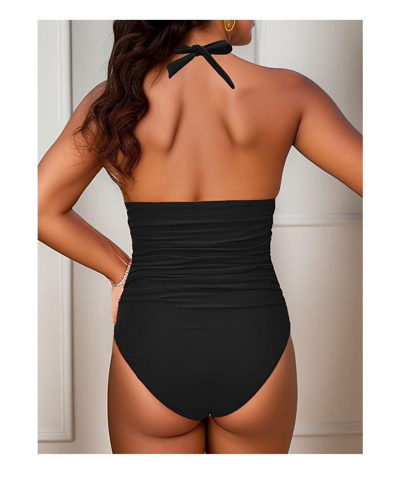 Halter Neck One Piece Swimsuit