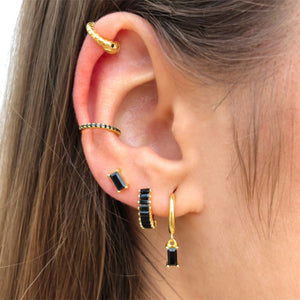 Crystal Hoop Earrings in 16 Colors - Wazzi's Wear
