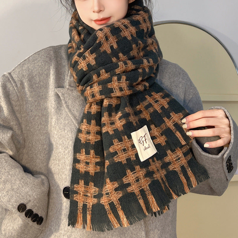 Women’s Warm Plaid Winter Scarf in 5 Colors - Wazzi's Wear