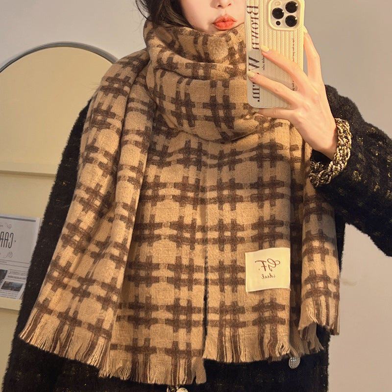 Women’s Warm Plaid Winter Scarf in 5 Colors - Wazzi's Wear