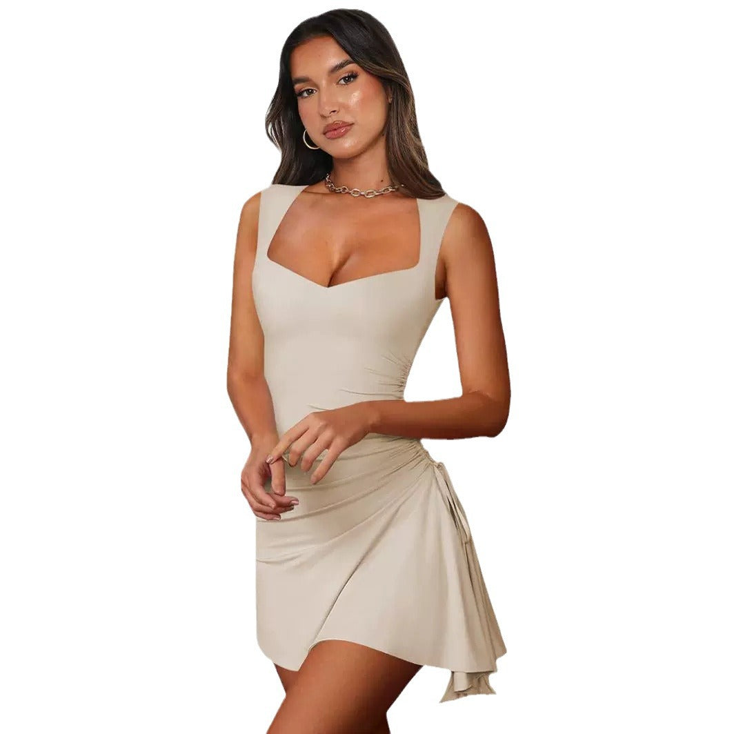 Women’s Sleeveless High Waist Fitted Mini Dress