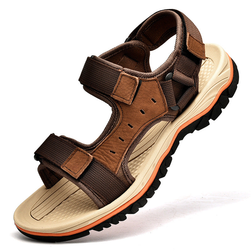 Sandalias Casuales de Piel Antideslizante para Hombre en 3 Colores