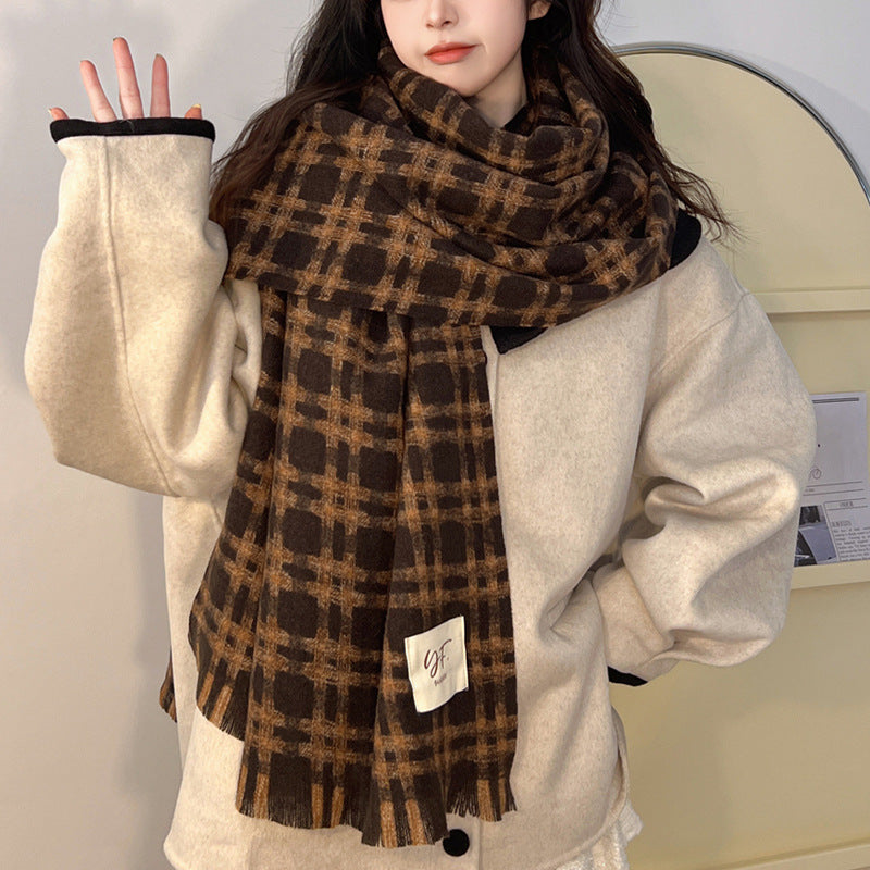 Women’s Warm Plaid Winter Scarf in 5 Colors - Wazzi's Wear