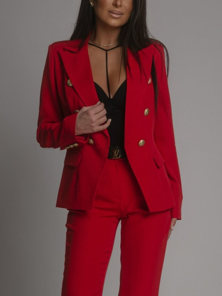 Women's Elegant Double Breasted Business Suit