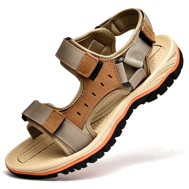 Sandalias Casuales de Piel Antideslizante para Hombre en 3 Colores