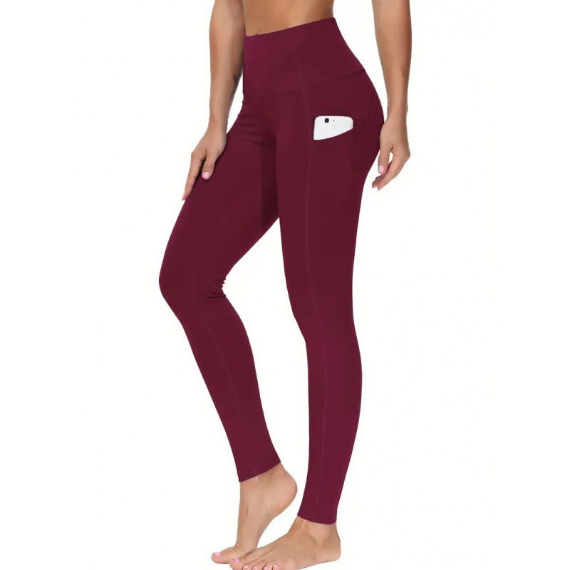 Women’s High Waist Yoga Leggings with Pockets in 3 Colors S-XL - Wazzi's Wear