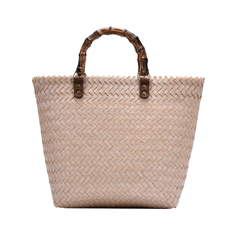 Retro Large Capacity Woven Handbag - Wazzi's Wear