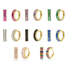 Load image into Gallery viewer, Crystal Hoop Earrings in 16 Colors - Wazzi&#39;s Wear