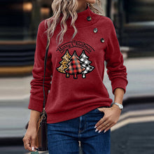 Load image into Gallery viewer, Women’s Christmas Long Sleeve Top with Decorative Buttons in 5 Colors S-XXL - Wazzi&#39;s Wear