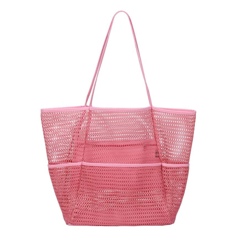 Bolso de mano de playa con múltiples bolsillos para mujer en 4 colores