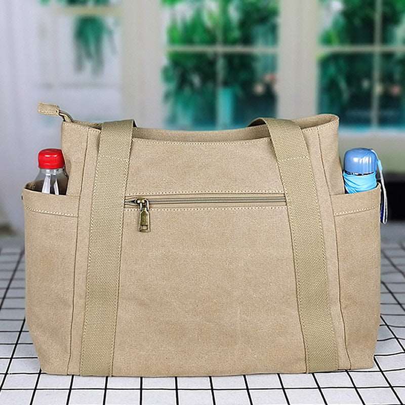Large Capacity Canvas Tote Bag in 3 Colors - Wazzi's Wear