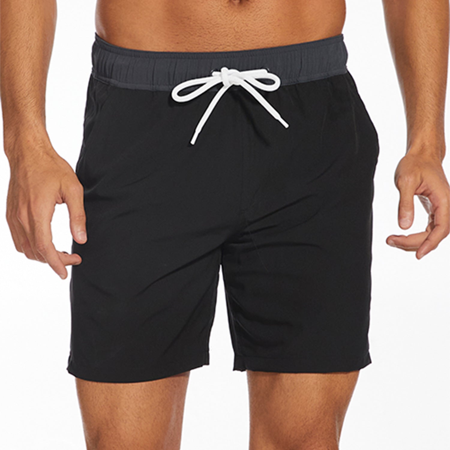 Men's Swim Shorts with Pockets and Drawstring in 11 Colors S-3XL