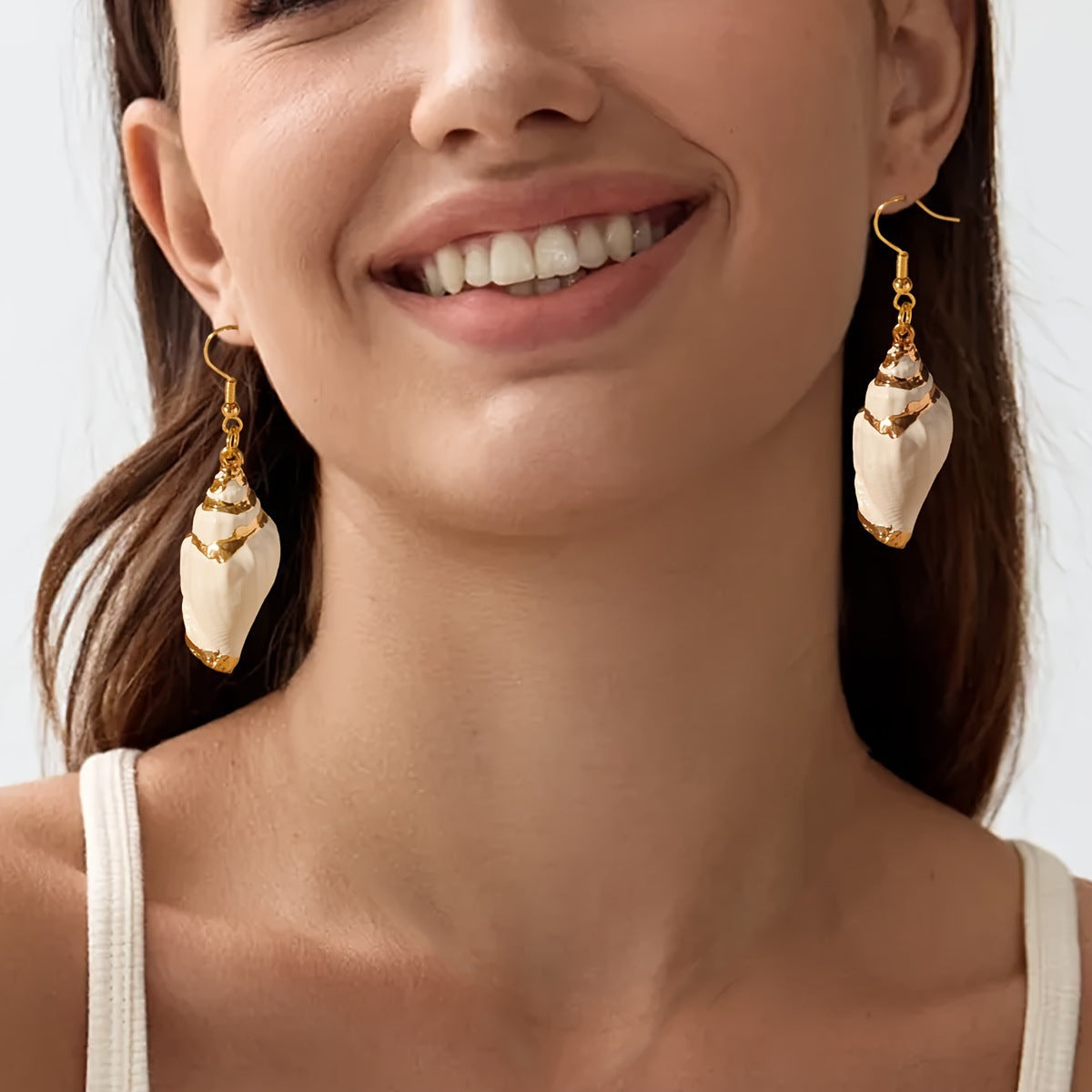 Vacation-style Earrings For Women Natural Seashells Summer Beach Look