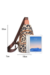 Cheetah Print Sling Bag with Zippered Pockets - Wazzi's Wear