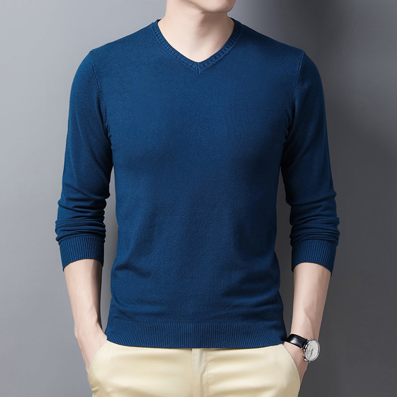 Men's Round Neck Thin Knitted Sweater
