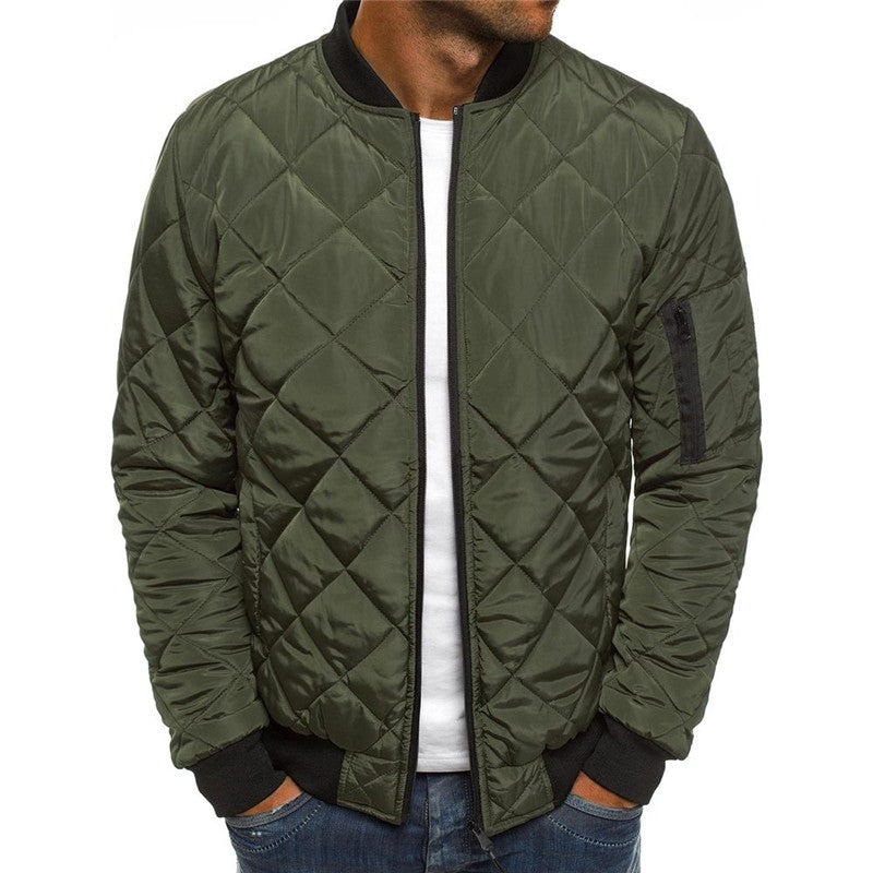 Men’s Solid Color Zippered Jacket in 6 Colors S-3XL - Wazzi's Wear