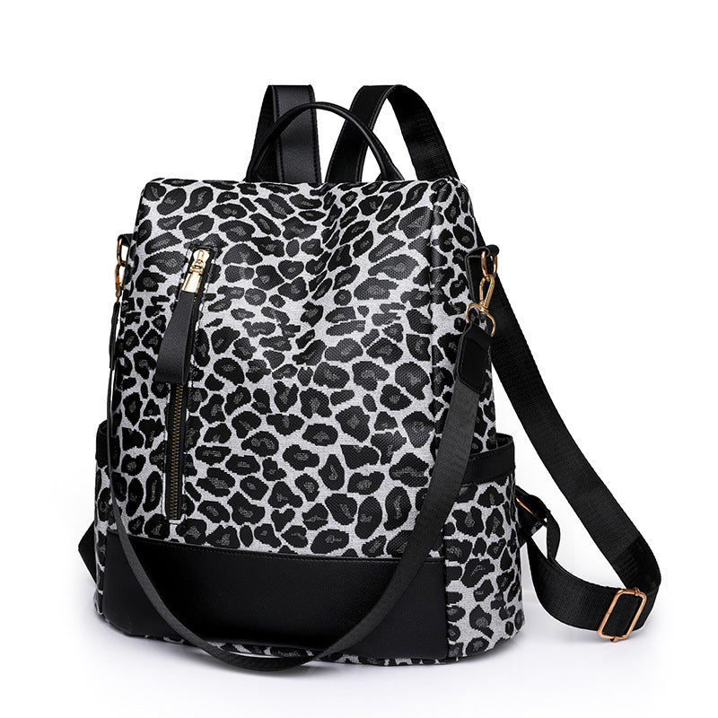 Women’s Waterproof Leopard Print Fashion Shoulder Bag Backpack