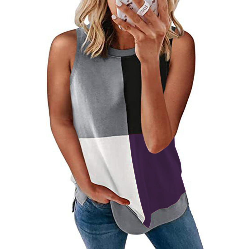 Women's Colorblock Sleeveless Top in 6 Colors S-3XL - Wazzi's Wear