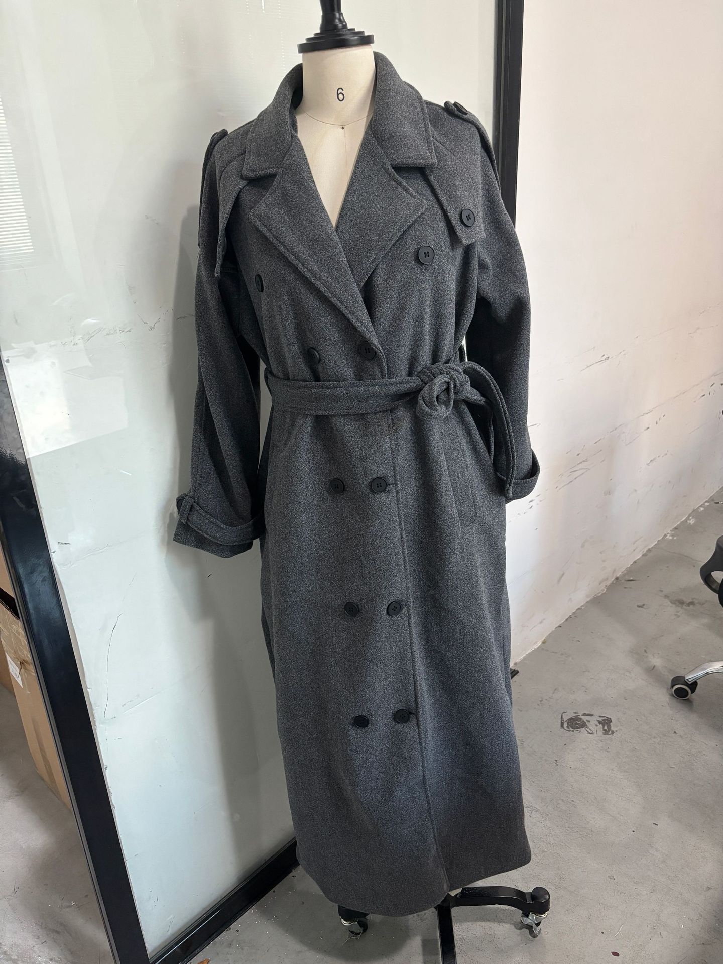 Elegant Wool Long Coat New Casual-style Outerwear