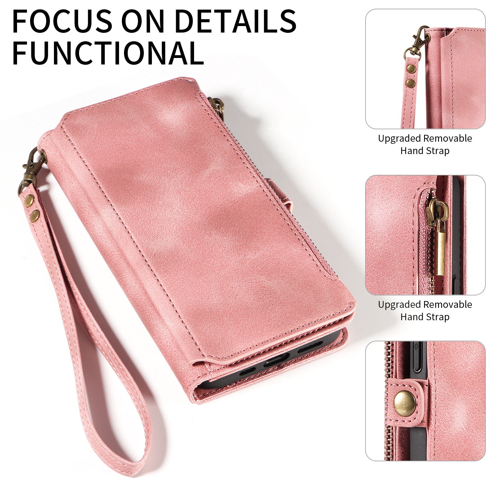 Women’s Pink Multi-Compartment Phone Wallet - Wazzi's Wear