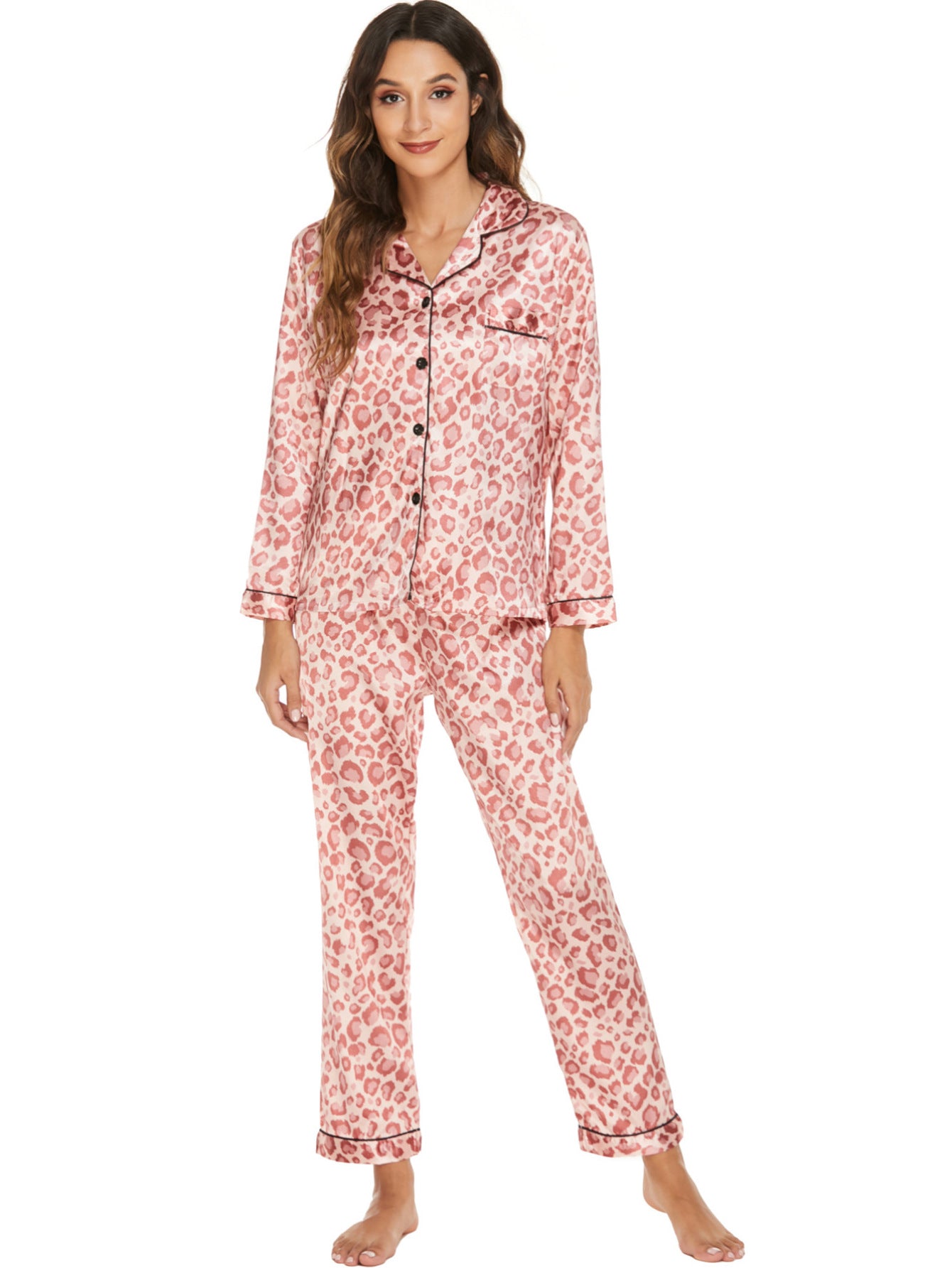 Women's Long Sleeve Loungewear  Pajama Set in 10 Patterns S-XL - Wazzi's Wear