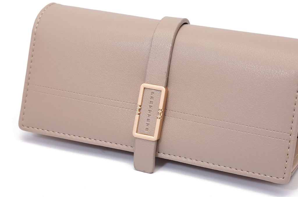 Women’s Solid Colour Tri-Fold Clutch Wallet