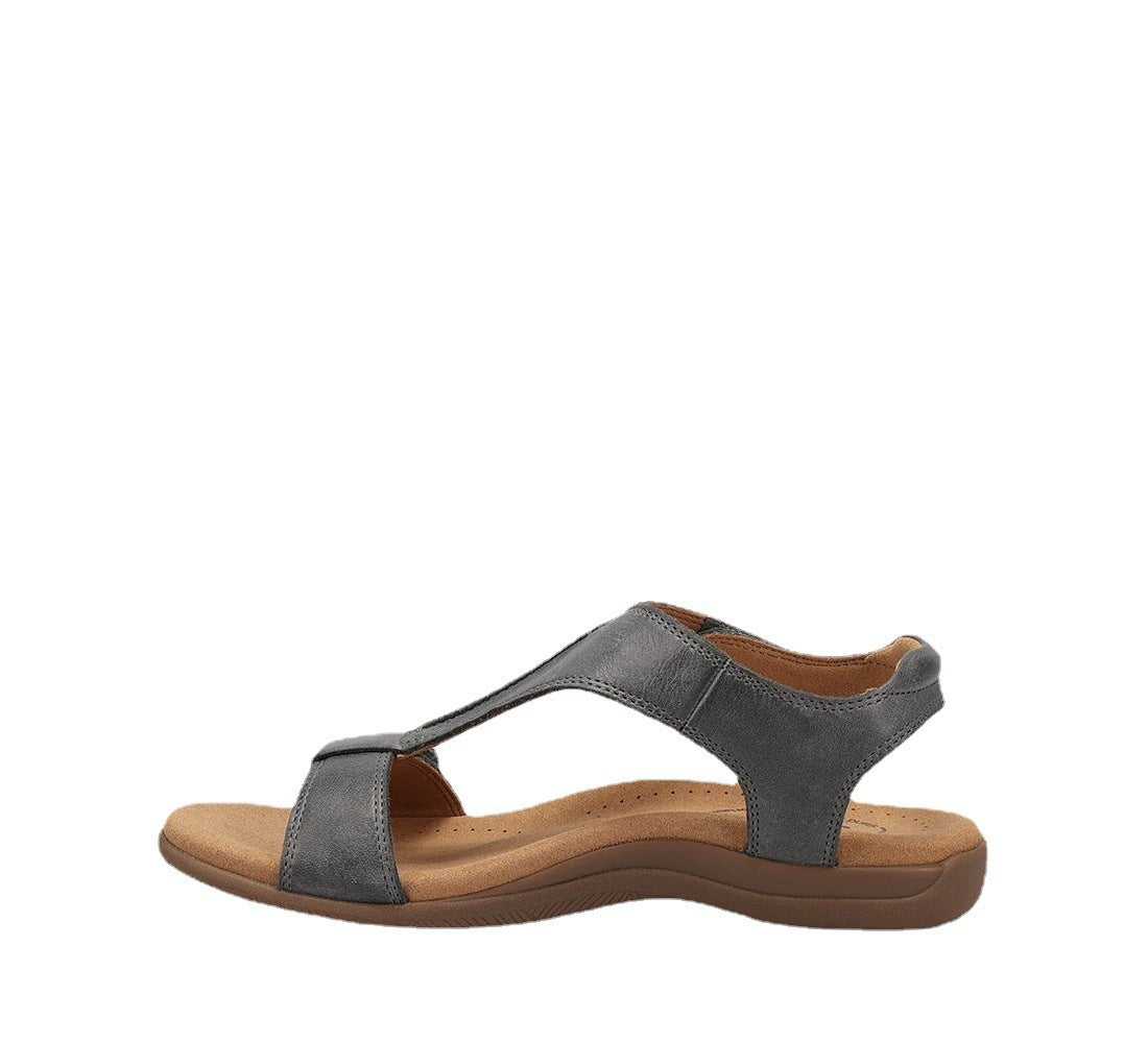 Women's Roman Sandals with Velcro Strap and Arch Support