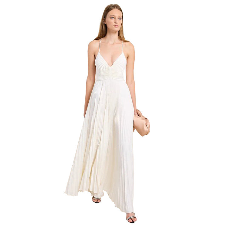 Women's Suspender-Strap Lace-Up Sexy Casual Dress