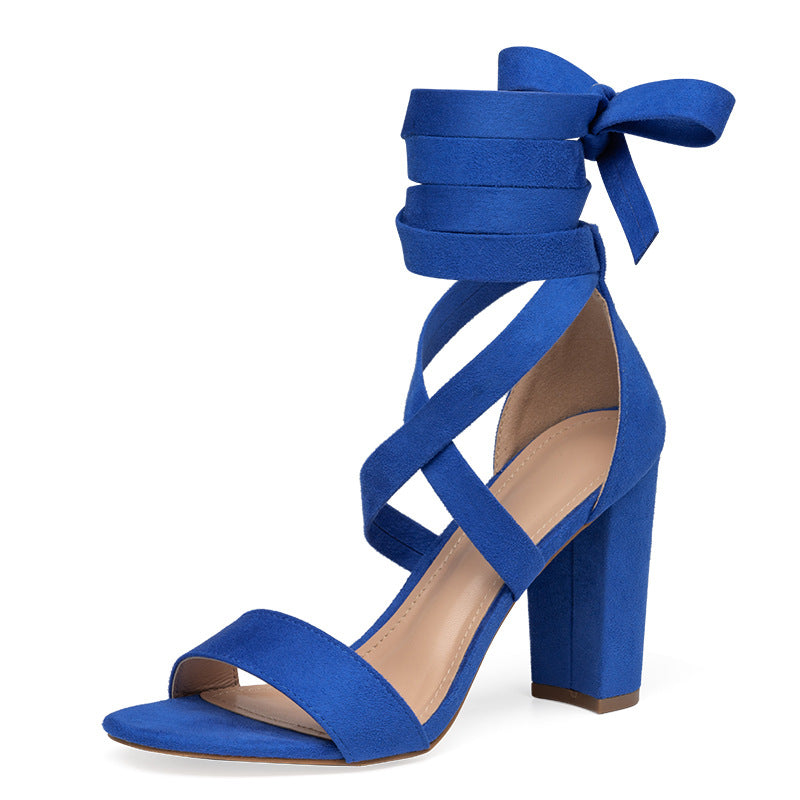 Women's High Heel Ankle Wrap Sandals in 2 Colors