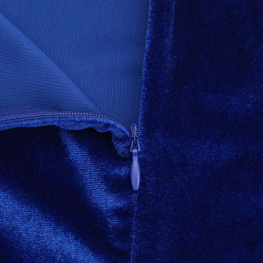 Velvet Dress With Round Neck