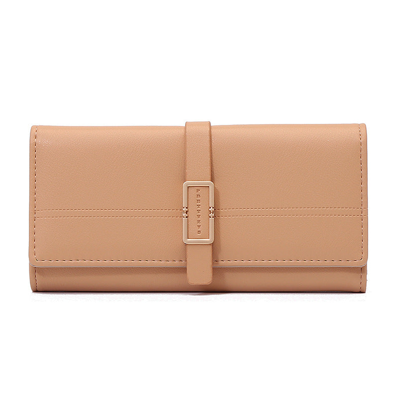 Women’s Solid Colour Tri-Fold Clutch Wallet