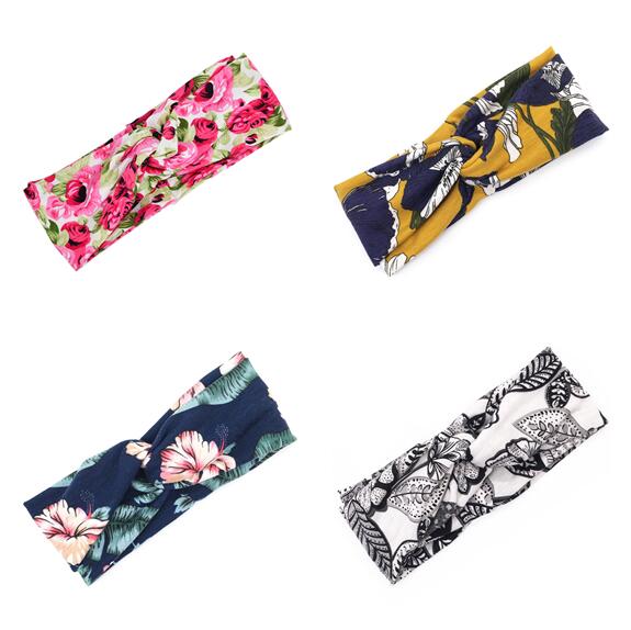 Women’s Floral Boho Headband in 12 Colors - Wazzi's Wear